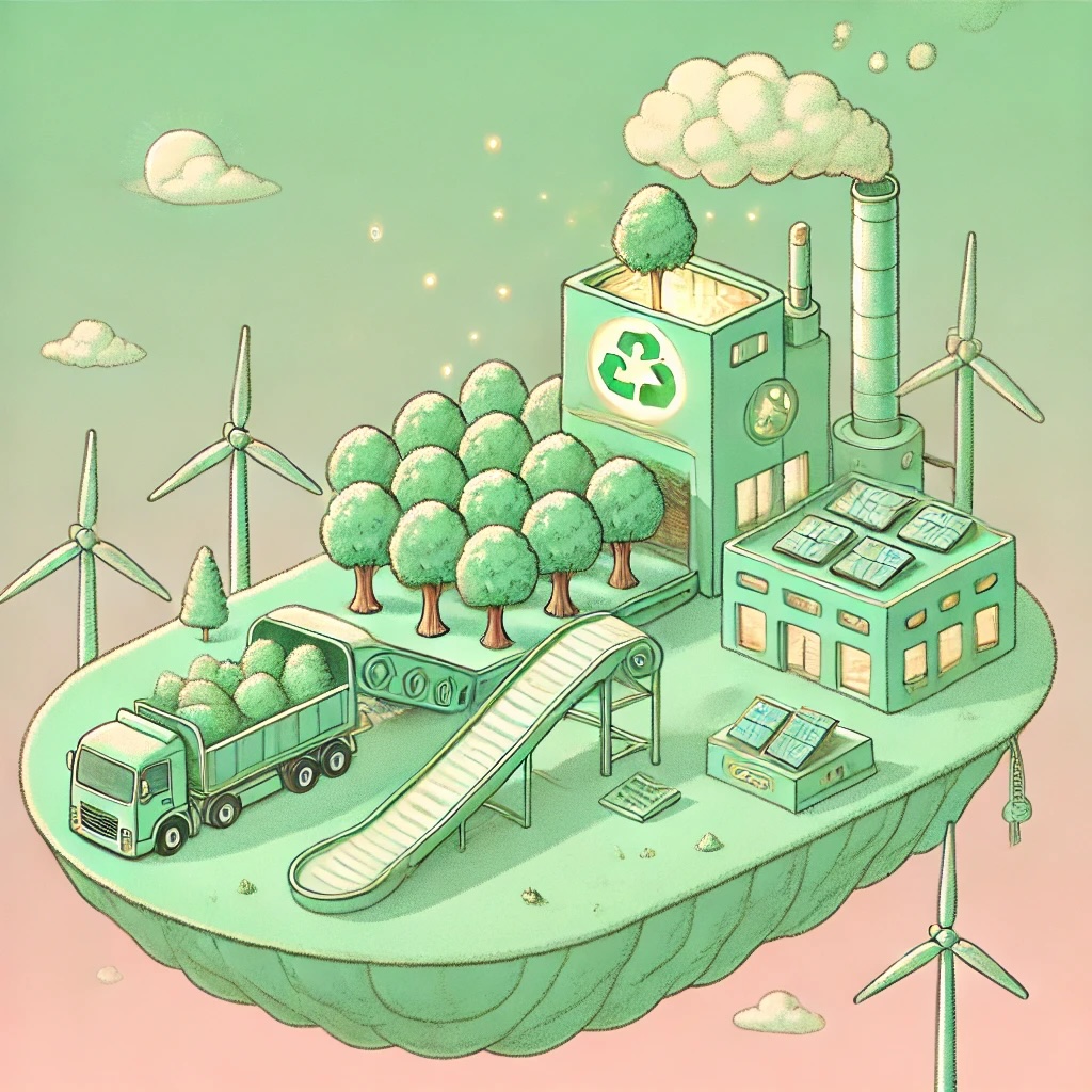 Carbon offset illustration
